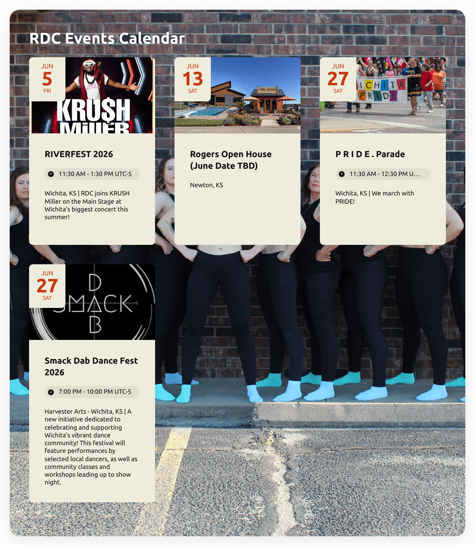 RDC Events Calendar