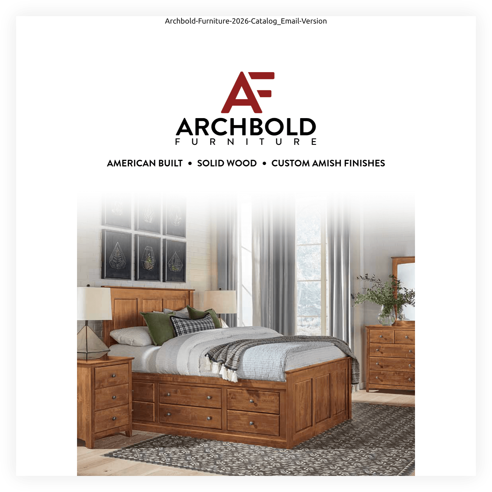 Archbold Furniture 2026 Catalog